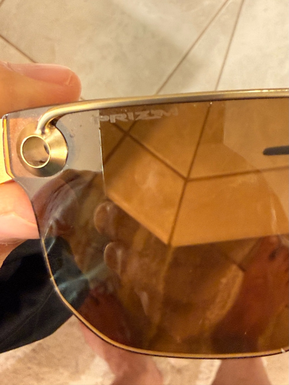 OAKLEY CHRYSTL SATIN GOLD W/ BRONZE SUNGLASSES - Picture 7 of 8